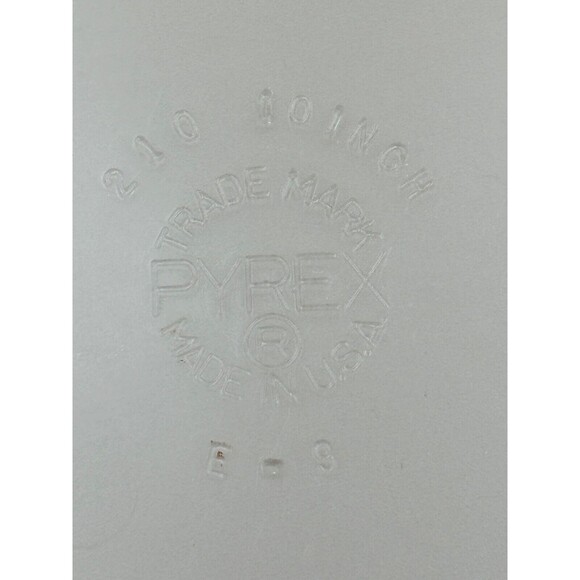 1950s VTG PYREX E-9 Clear Glass "Flat Rim" 10 inch Pie Plate Baking Dish #210 - Picture 2 of 3